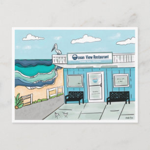 Ocean View Restaurant Kure Beach North Carolina Postkarte