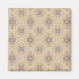 Ocean Villa Beach Print Beige Magnet