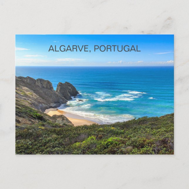 Ocean Water Malerei Algarve Portugal Postkarte (Vorderseite)