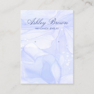 Ocean Watercolor Handmade Schmuck Earring Display Visitenkarte