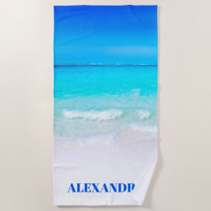Ocean Wave Beach Moderne Szene Strandtuch