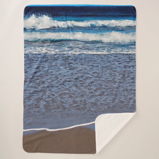 Ocean Wave Beach Shoreline Sherpadecke (Vorderseite)