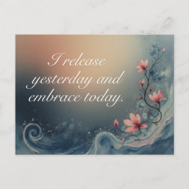 Ocean Wave Inspirational Calming Message Postkarte