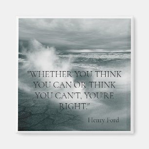"OCEAN WAVE" INSPIRATIONELLE QUOTE HENRY FORD KÜH MAGNET