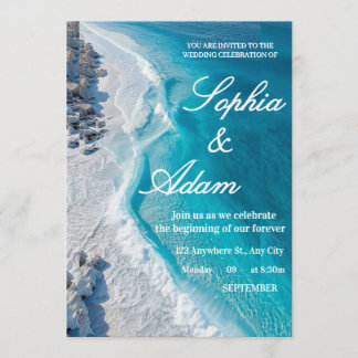 Ocean Wave Luxury Invitation Einladung