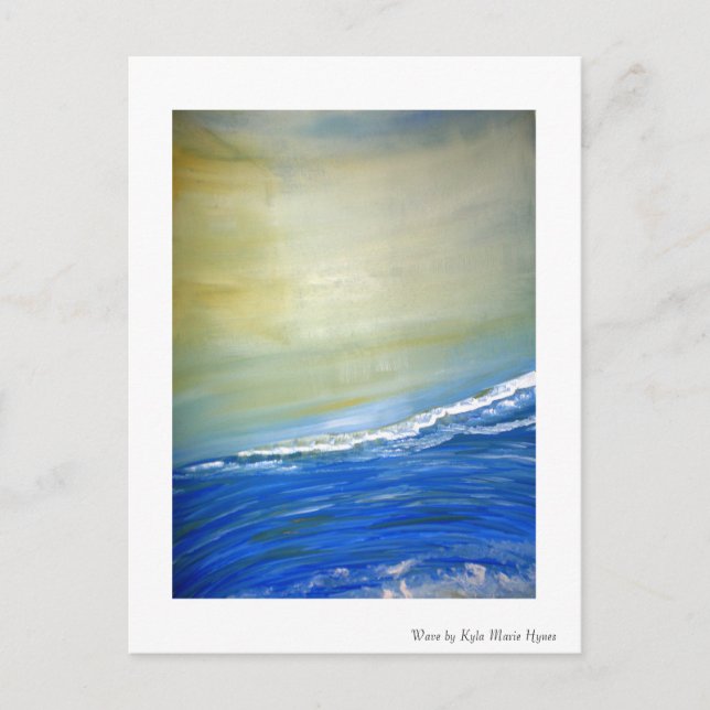 Ocean Wave Painted Postcard Postkarte (Vorderseite)