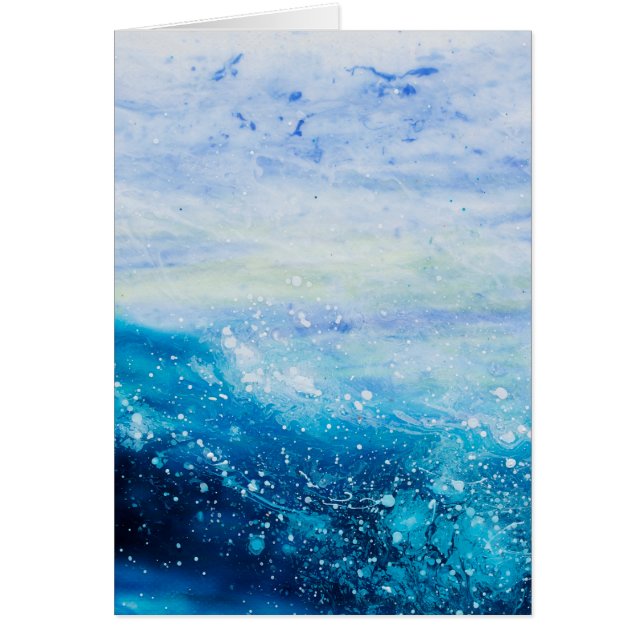 Ocean wave painting, sea foam (Devant)