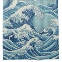 Ocean Wave Serenity Shower Curtain
