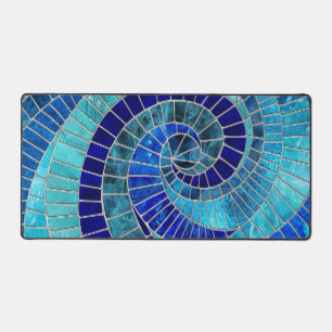 Ocean Wave Spiral Mosaik Art Schreibtischunterlage
