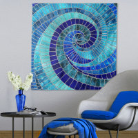 Ocean Wave Spiral Mosaik Art
