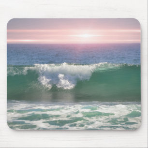Ocean Wave Sunset Art Mouse Pad Mousepad