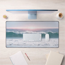 Ocean Wave und Sunset Art Desk Mat