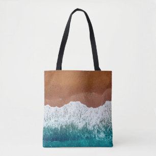 Ocean wave wir haben sandy beach, background top v tasche