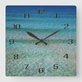 Ocean Waves Acrylic Wall Clock Quadratische Wanduhr