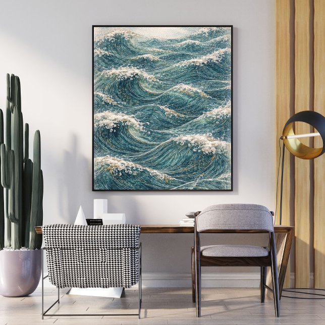 Ocean Waves Art | Japanese Wave Print Poster (Créateur téléchargé)