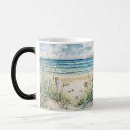 Ocean Waves & Beach Blooms Art Malerei Verwandlungstasse