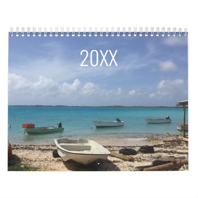 Ocean Waves Beach Scène N'importe quel calendrier  (Protection)