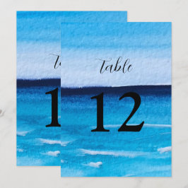 Ocean Waves Beach Zielort Blue Tischnummern