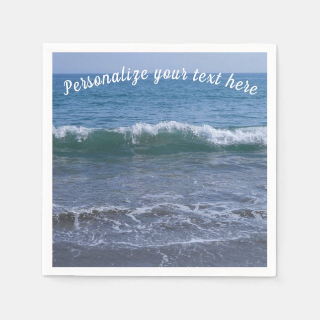 Ocean Waves bei Tide Persönliche Cocktails Napkins Serviette (Vorderseite)