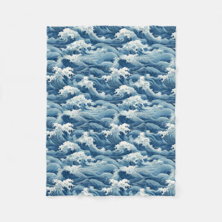 Ocean Waves Blanket Fleecedecke