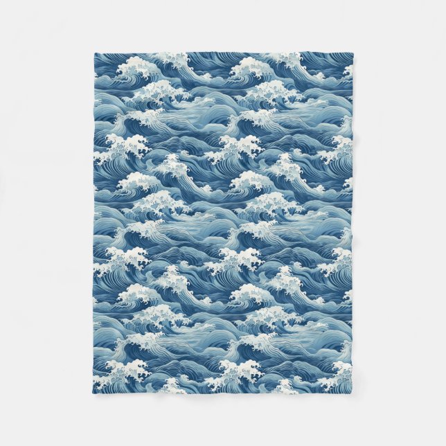 Ocean Waves Blanket Fleecedecke (Vorderseite)