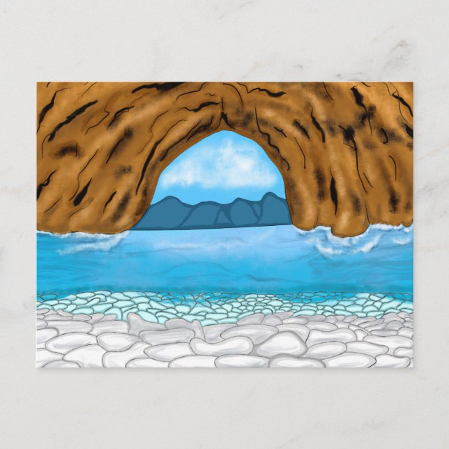 Ocean Waves et Canyon Dessin Carte Jour Pacifique (Devant)
