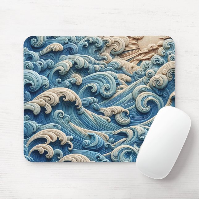 Ocean Waves Mousepad (Mit Mouse)