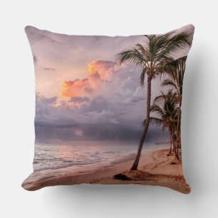 Ocean Waves Sandstrand Sunset Kissen
