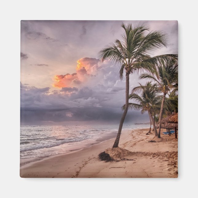 Ocean Waves Sandstrand Sunset Magnet (Vorne)