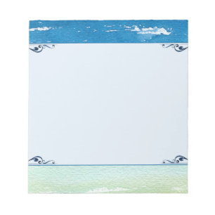 Ocean Waves Seashore Thema Notizblock