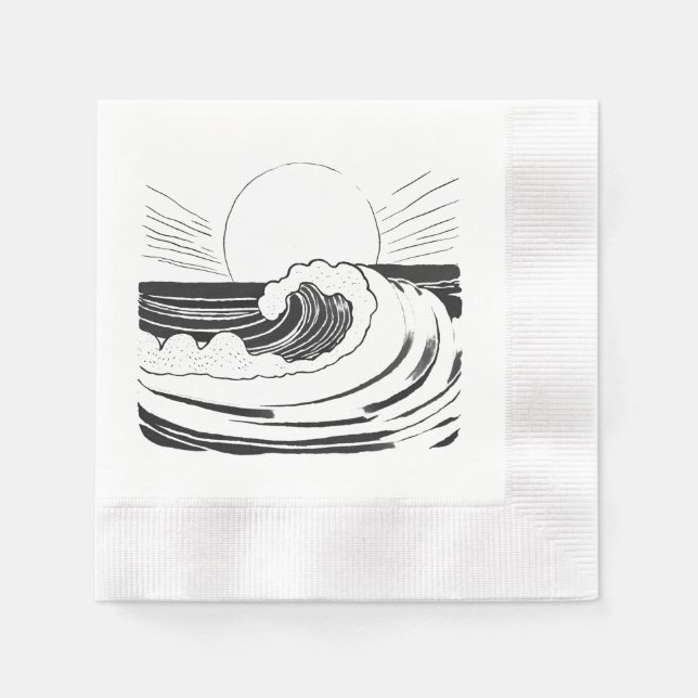 Ocean Waves Serviette (Vorderseite)