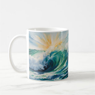 Ocean Waves Sunshine Beach Art Kaffeetasse