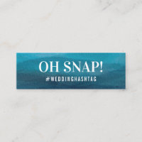 Ocean Waves Wedding Hashtag Mini Enclosure Card