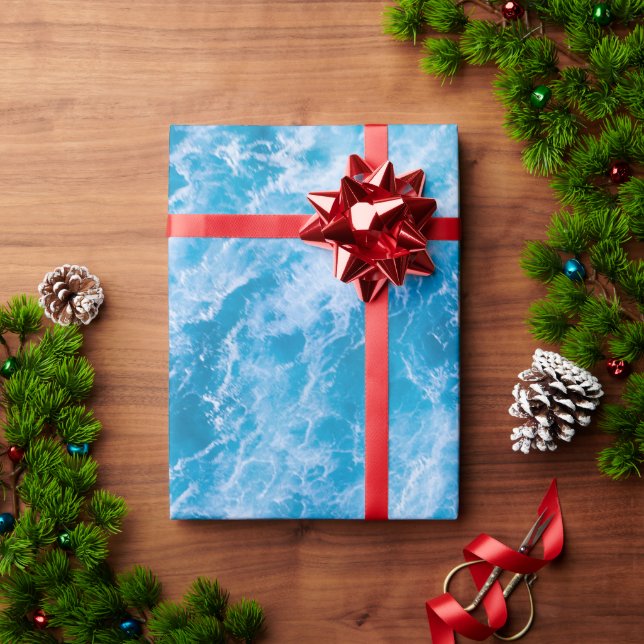 Ocean Waves Wrapping Paper Geschenkpapier (Feiertagsgeschenk)