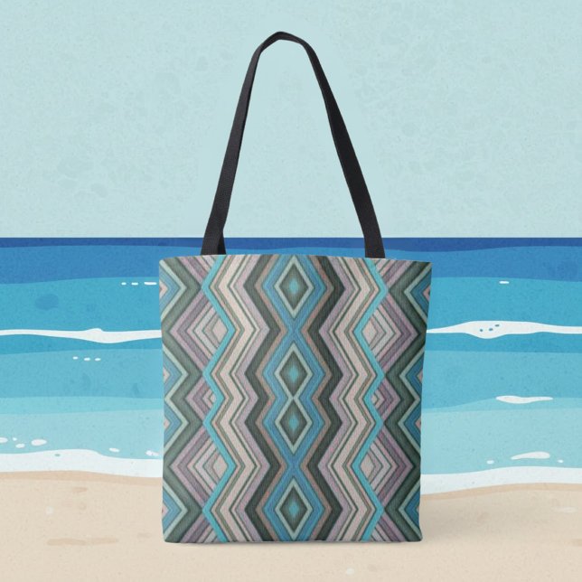 Ocean Waves Zig Zags & Stripes Tasche (Von Creator hochgeladen)