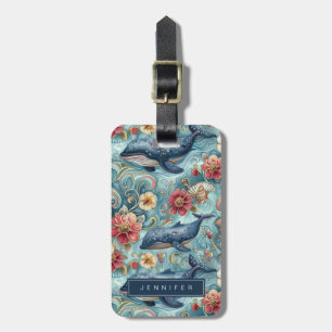 Ocean Whale Luggage Tag Gepäckanhänger