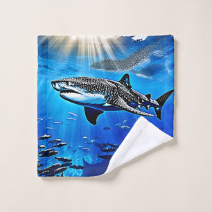 Ocean Whale Shark Riesenschwimmen Badhandtuch Set