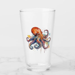 Ocean Whimsy: farbiger Oktopus Glas