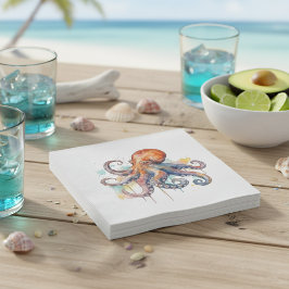 Ocean Whimsy: farbiger Oktopus Serviette