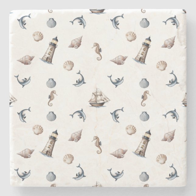 Ocean Whispers! Steinuntersetzer (Vorderseite)
