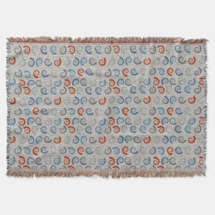 Ocean Wirbel Linen Look Decke