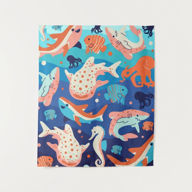 Ocean Wonders Wandteppich (Vorderseite)