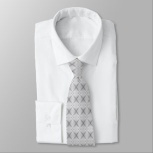 Ocean X Fraktal White Black - Necktie Krawatte
