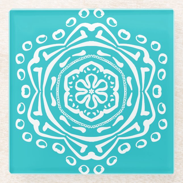 Oceana Mandala Glasuntersetzer (Vorderseite)