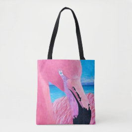 Oceania The Big Head Flamingo Tote Bag Tasche