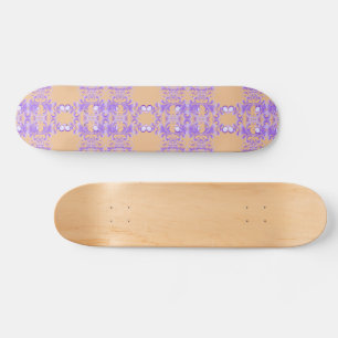Oceanic Bloom: Lila Wave Harmony / Stilvolle Kunst Skateboard