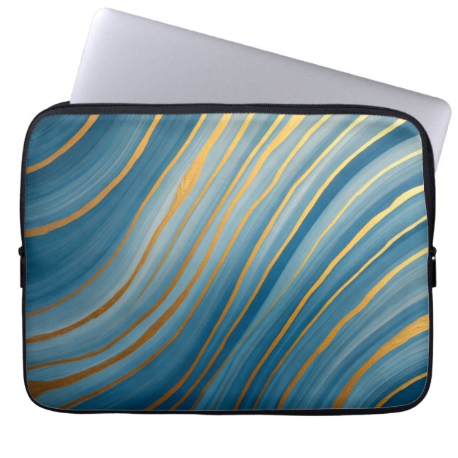 "Oceanic Gold Flow Laptopschutzhülle (Vorderseite)