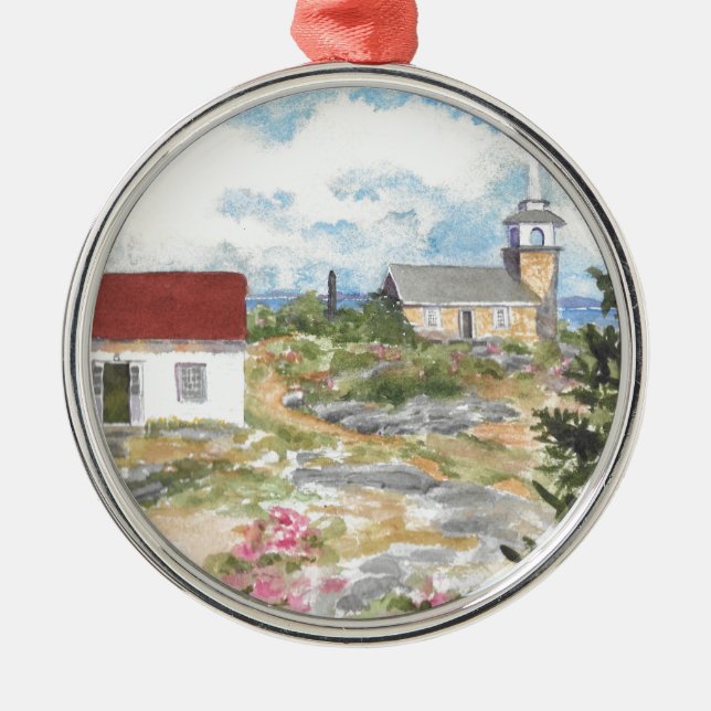 Oceanic Hotel on Star Island View Ornament Aus Metall (Vorne)