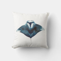 Oceanic Manta Ray Pillow