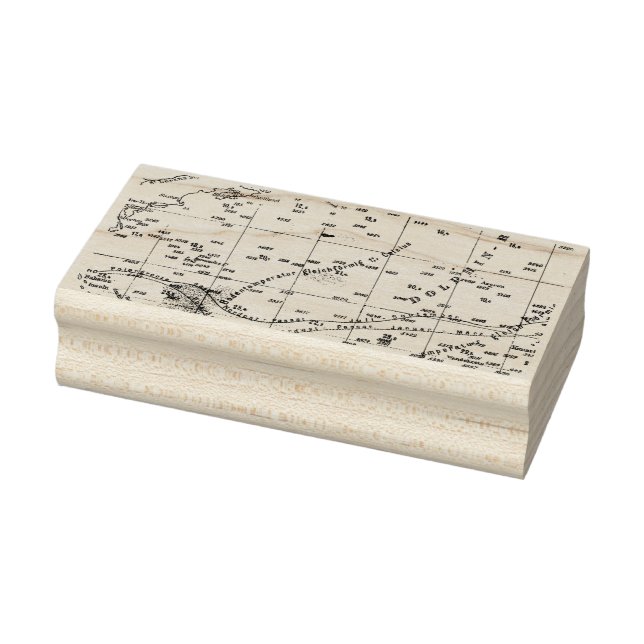Oceanic Map Rubber Briefmarke Gummistempel (Stempel)